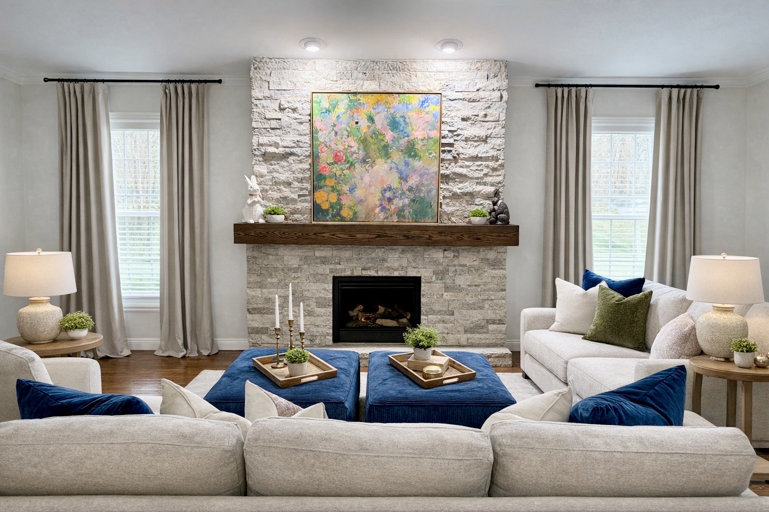 Living room after the Nelson Home & Company makeover